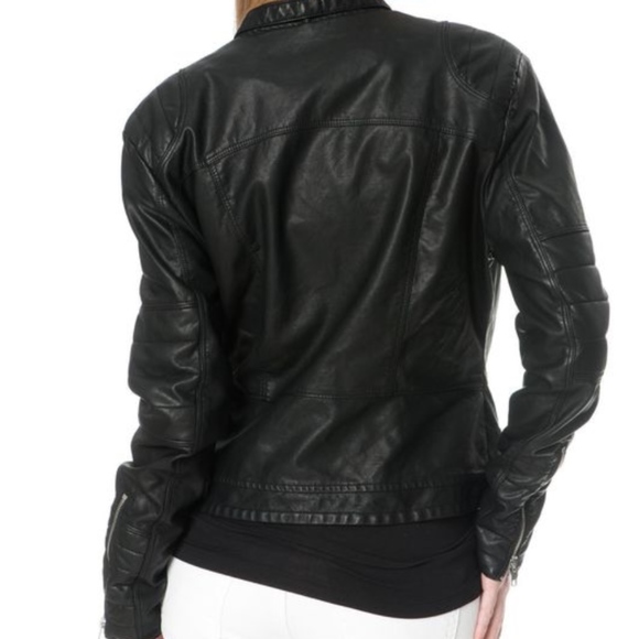 *3-Time HP* Faux Leather Maternity Jacket - Picture 5 of 5